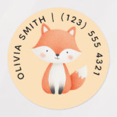 Cute Customizable Animals Kid's Labels  ラベル (デザイン1)