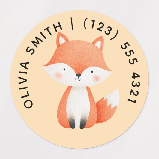 Cute Customizable Animals Kid's Labels  ラベル (デザイン1)