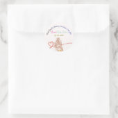 Cute Customizable Baby Shower Sticker| Family Love ラウンドシール (バッグ)