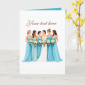 Cute customizable Brides team  カード (黄色い花)