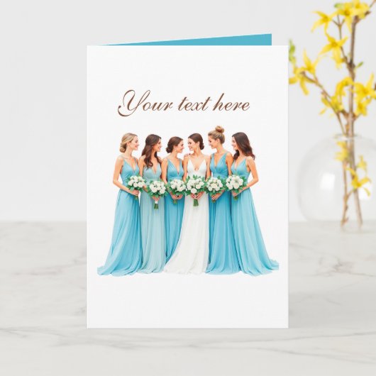 Cute customizable Brides team  カード (黄色い花)