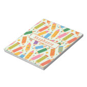 Cute Customizable Pencil Print ノートパッド (回転)