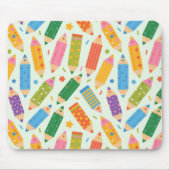 Cute Customizable Pencil Print マウスパッド (正面)