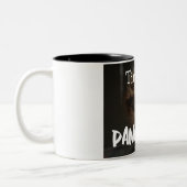 Cute Customizable Personalized Terrier Dog Mom Pet ツートーンマグカップ (左)