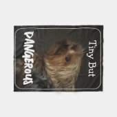 Cute Customizable Personalized Terrier Dog Mom Pet フリースブランケット (正面(横))