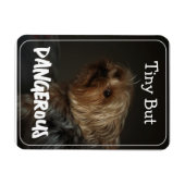 Cute Customizable Personalized Terrier Dog Mom Pet マグネット (横)
