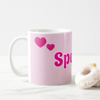 Cute Customizable Pink Playful Dog Cat Pet  コーヒーマグカップ