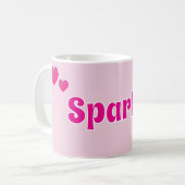 Cute Customizable Pink Playful Dog Cat Pet  コーヒーマグカップ (正面左)