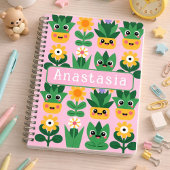 Cute Customizable Pot Plant Print ノートブック