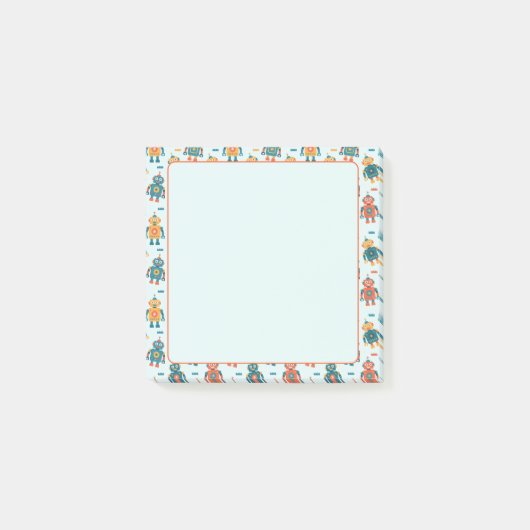 Cute Customizable Robot Print ポストイット (正面)