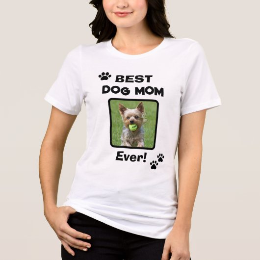 Cute Customize Best Pet Dog Cat Mom Mum Ever トライブレンドＴシャツ (正面)