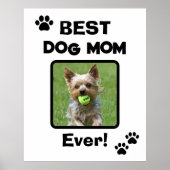 Cute Customize Best Pet Dog Cat Mom Mum Ever ポスター (正面)