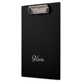 Cute Customized Personalized Black Clipboard  クリップボード (左)