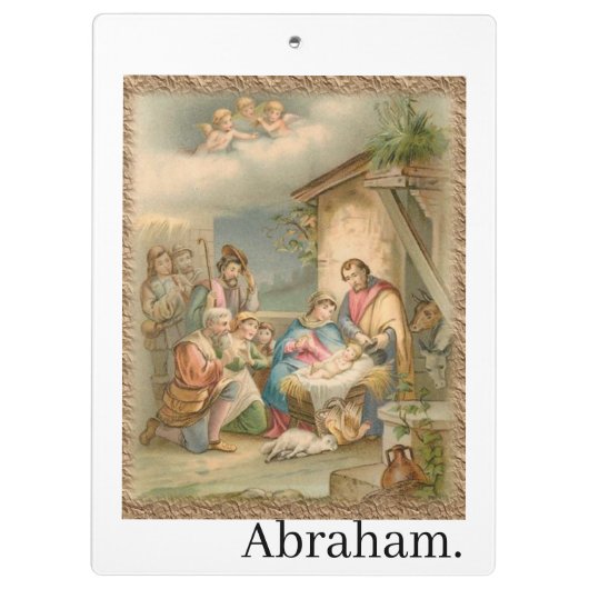 Cute Customized Personalized Name Jesus Clipboard  クリップボード (裏面)