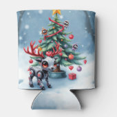 Cute Cyberpunk Reindeer with Christmas Tree 缶クーラー (裏面)