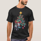Cute Cyberpunk Reindeer with Christmas Tree Tシャツ (正面)