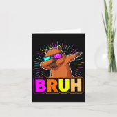 Cute Dabbing Capybara Funny Animal Meme Capy Lover カード (正面)
