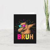 Cute Dabbing Capybara Funny Animal Meme Capy Lover カード (正面)