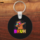 Cute Dabbing Capybara Funny Animal Meme Capy Lover キーホルダー (正面)