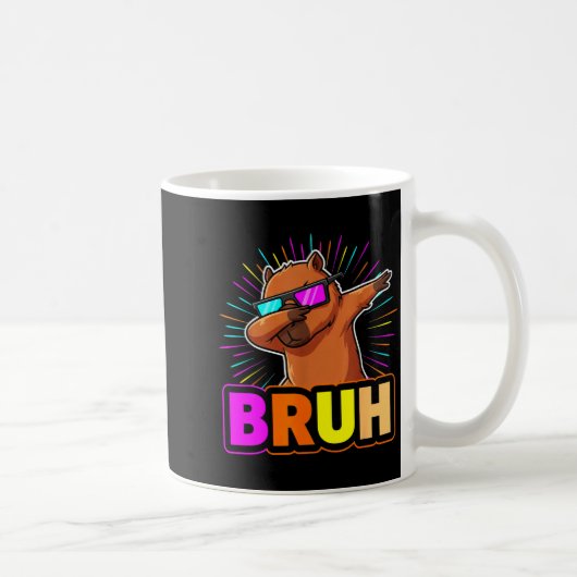 Cute Dabbing Capybara Funny Animal Meme Capy Lover コーヒーマグカップ (右)