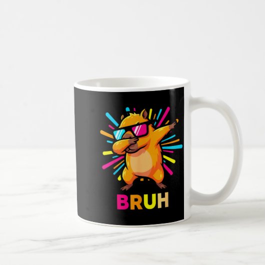 Cute Dabbing Capybara Funny Animal Meme Capy Lover コーヒーマグカップ (右)