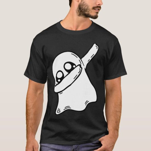 Cute Dabbing Ghost Dab Dance Gesture Pose Hallowee Tシャツ (正面)