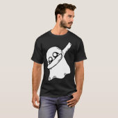 Cute Dabbing Ghost Dab Dance Gesture Pose Hallowee Tシャツ (正面フル)