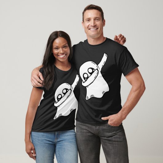 Cute Dabbing Ghost Dab Dance Gesture Pose Hallowee Tシャツ (ユニセックス)