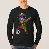 Cute Dabbing Mardi Gras Jester Soccer Lover Dab Co Tシャツ (正面)