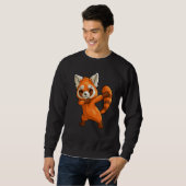 Cute Dabbing Red Panda For Boys Girls Red Panda スウェットシャツ (正面フル)