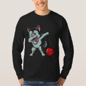 Cute Dabbing Siberian Husky Dog Dab Bball Basketba Tシャツ (正面)