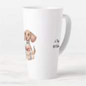 Cute Dachshund Birthday Mug A Tiny Bit Older カフェラテマグ (右アングル)