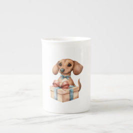 Cute Dachshund Birthday Mug A Tiny Bit Older ボーンチャイナマグカップ