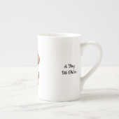 Cute Dachshund Birthday Mug A Tiny Bit Older ボーンチャイナマグカップ (右)