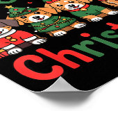 Cute Dachshund Christmas Design Funny Holiday Dog  ポスター (角)