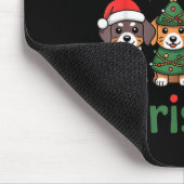 Cute Dachshund Christmas Design Funny Holiday Dog マウスパッド (コーナー)