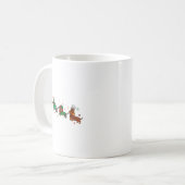 Cute Dachshund Christmas Parade Christmas コーヒーマグカップ (正面左)