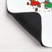 Cute Dachshund Christmas Parade Christmas  マウスパッド (コーナー)