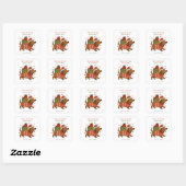 Cute Dachshund Dog Holiday Custom Sticker  スクエアシール (シート)
