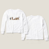 Cute Dachshund Dogs Reading Books Illustration - B (デザイン 正面＆背面)