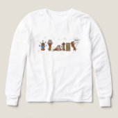 Cute Dachshund Dogs Reading Books Illustration - B (デザイン正面)