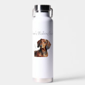 Cute Dachshund'' Gram's Walking Buddy Personalize ウォーターボトル (正面)