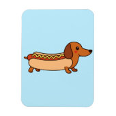Cute dachshund hotdog マグネット (縦)