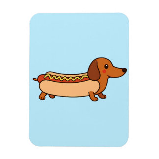 Cute dachshund hotdog マグネット
