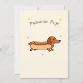 Cute dachshund hotdog holiday card シーズンカード (正面)