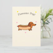 Cute dachshund hotdog holiday card シーズンカード (スタンド正面)
