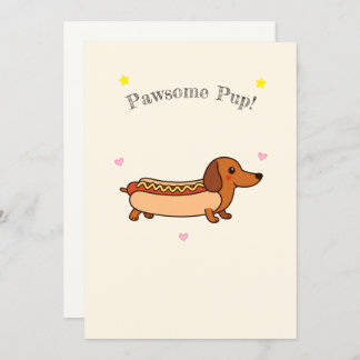Cute dachshund hotdog holiday card シーズンカード