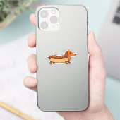 Cute dachshund hotdog Sticker シール (スマートフォン)