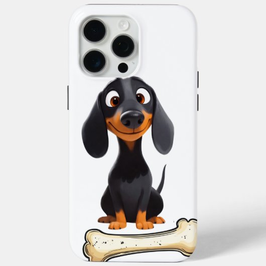 Cute Dachshund iPhone Case Case-Mate iPhoneケース (裏面)