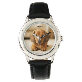 Cute Dachshund Kid's Pedrsonalized Watch 腕時計